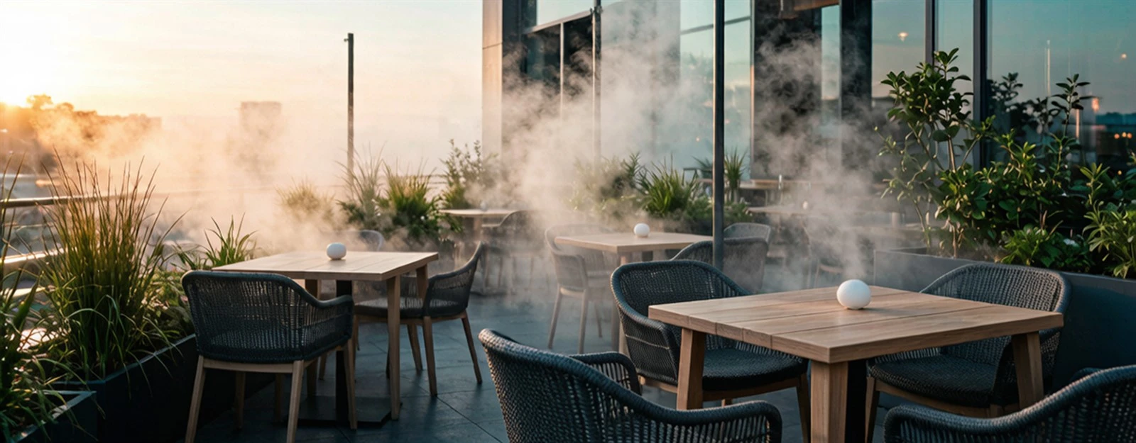 Outdoor Dining Cooling in Spain