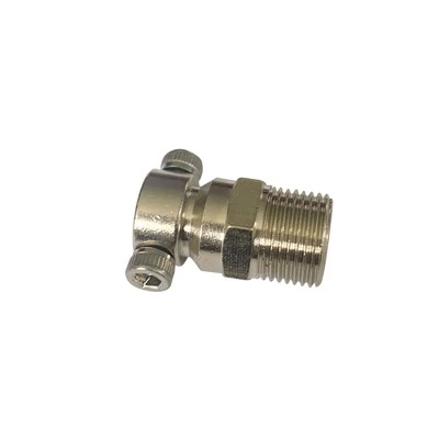 Brass Straight Connector Screw Fixation Male Thread